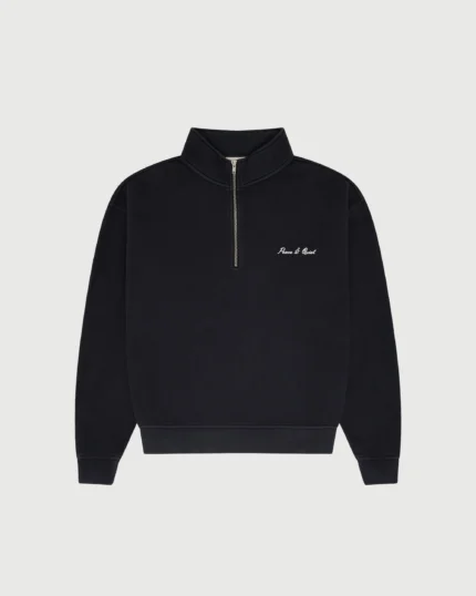 Signature Quarter Zip Up Black