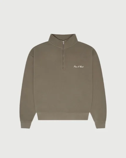 Signature Quarter Zip Up Sepia